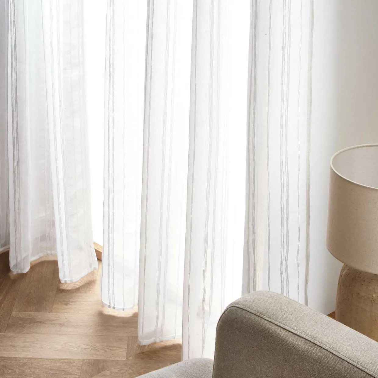 Voilage œillets (140 x 280 cm) Théo Blanc