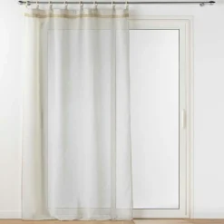 Voilage œillets bois (140 x 240 cm) Mileo Beige