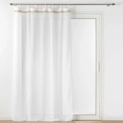 Voilage œillets bois (140 x 240 cm) Mileo Blanc