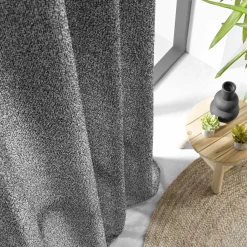 Voilage œillets effet lainage (140 x 240 cm) Loulaine Noir