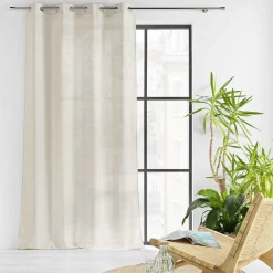 Voilage œillets effet lainage (140 x 280 cm) Loulaine Beige