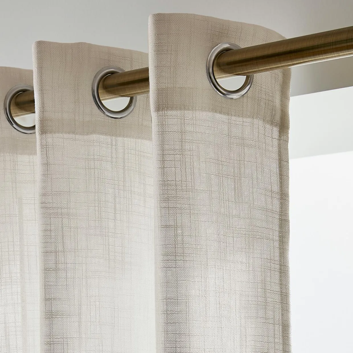 Voilage œillets effet lin (140 x 240 cm) Robin Beige