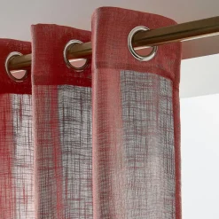 Voilage œillets effet lin (140 x 240 cm) Robin Terracotta