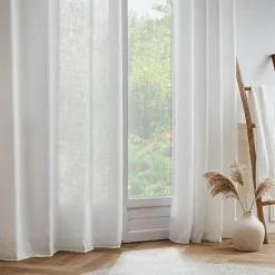 Voilage œillets effet lin (140 x 280 cm) Robin Blanc