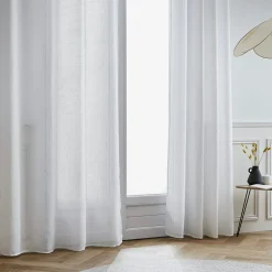 Voilage œillets effet lin (140 x 280 cm) Luca Blanc
