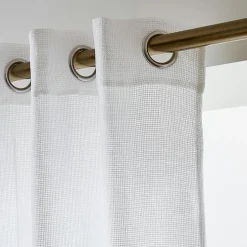 Voilage œillets effet lin (180 x 240 cm) Luca Blanc