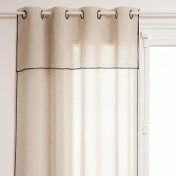 Voilage oeillets à volant (140 x 240 cm) Fred Beige
