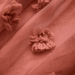 Voilage oeillets pompons (140 x 280 cm) Suzie Terracotta