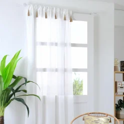 Voilage passe-tringle (140 x 260 cm) Ibiza Ecru