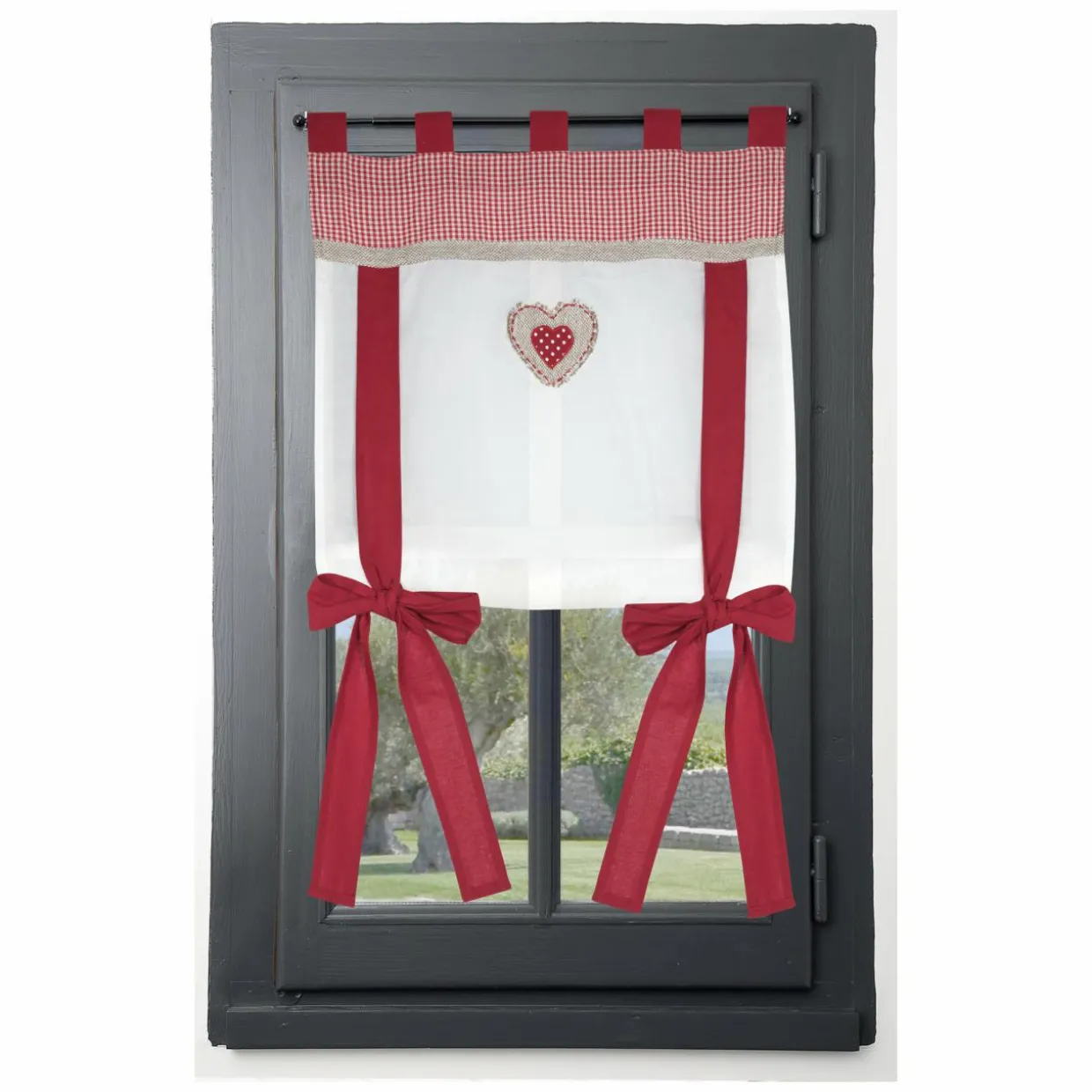 Voilage vitrage à passants (60 x 140 cm) Marianne Blanc